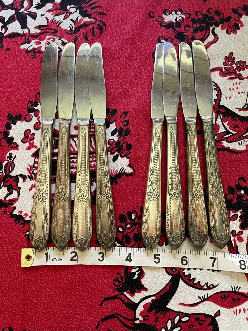 Set of 8 antique William Rogers Dinner Knives